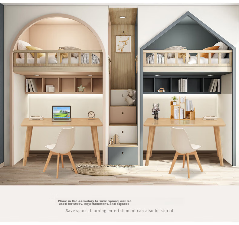 Fanshe Simple Office Home Desk Solid Wood Leg Computer Desk Minimalist Study Bedroom Writing Table 11