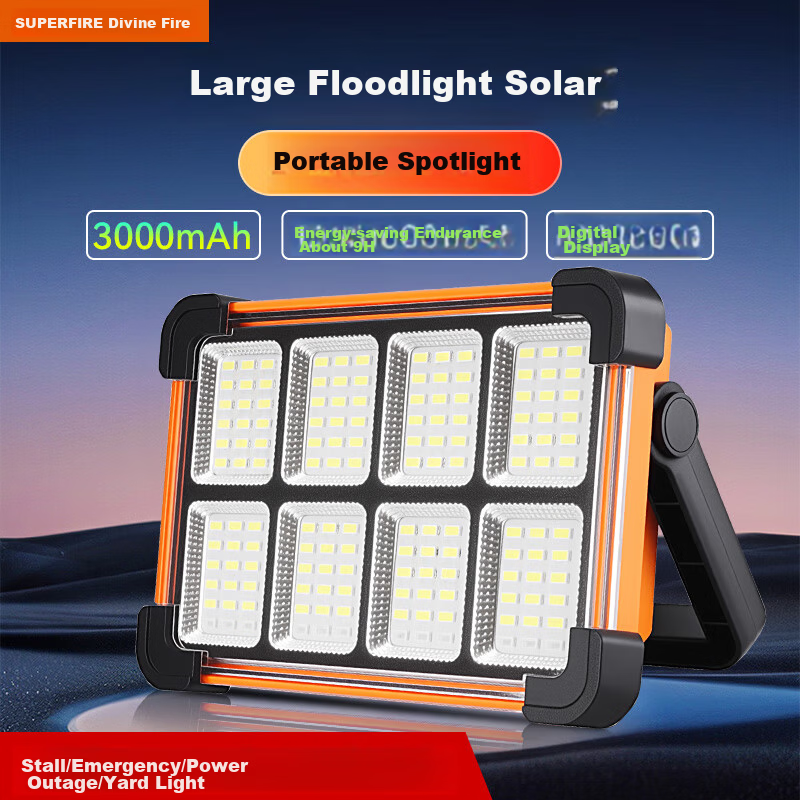 SupFire FS19-A Solar Charging Lighting Lamp Long-lasting Super Bright Emergency Floodlight for Night Market and Construction Site