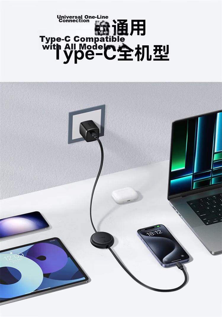 Baseus 【Clear Mirror】 Series Retractable Type-C Data Cable 3A Fast Charging Cable for iPhone 15/16 Pro Max / Huawei Mate 70 / Xiaomi Phone CarPlay Car Charger 1m 13