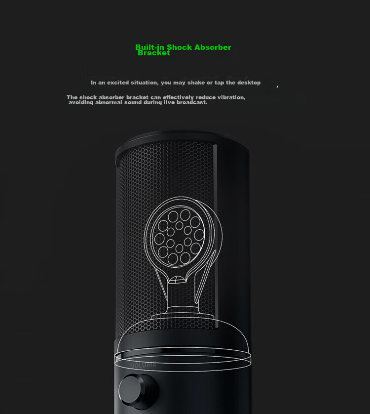 Razer Mythic V3 Mini Desktop Microphone for Live Streaming And Singing, RGB Black 7