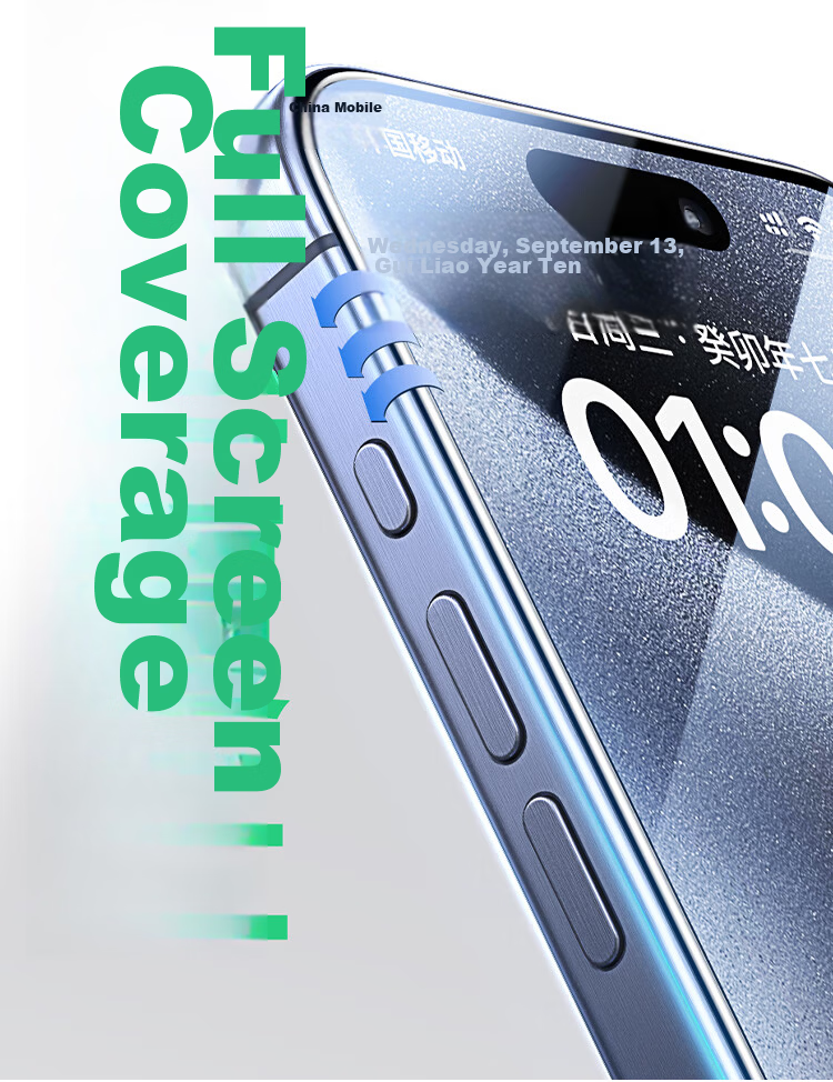 UGREEN [No Black Border, No Screen Obstruction] Tempered Glass Screen Protector for iPhone 14 Plus, Compatible with iPhone 13 Pro Max, Borderless HD Anti-Fingerprint Shockproof Protective Film, 3-Pack 5