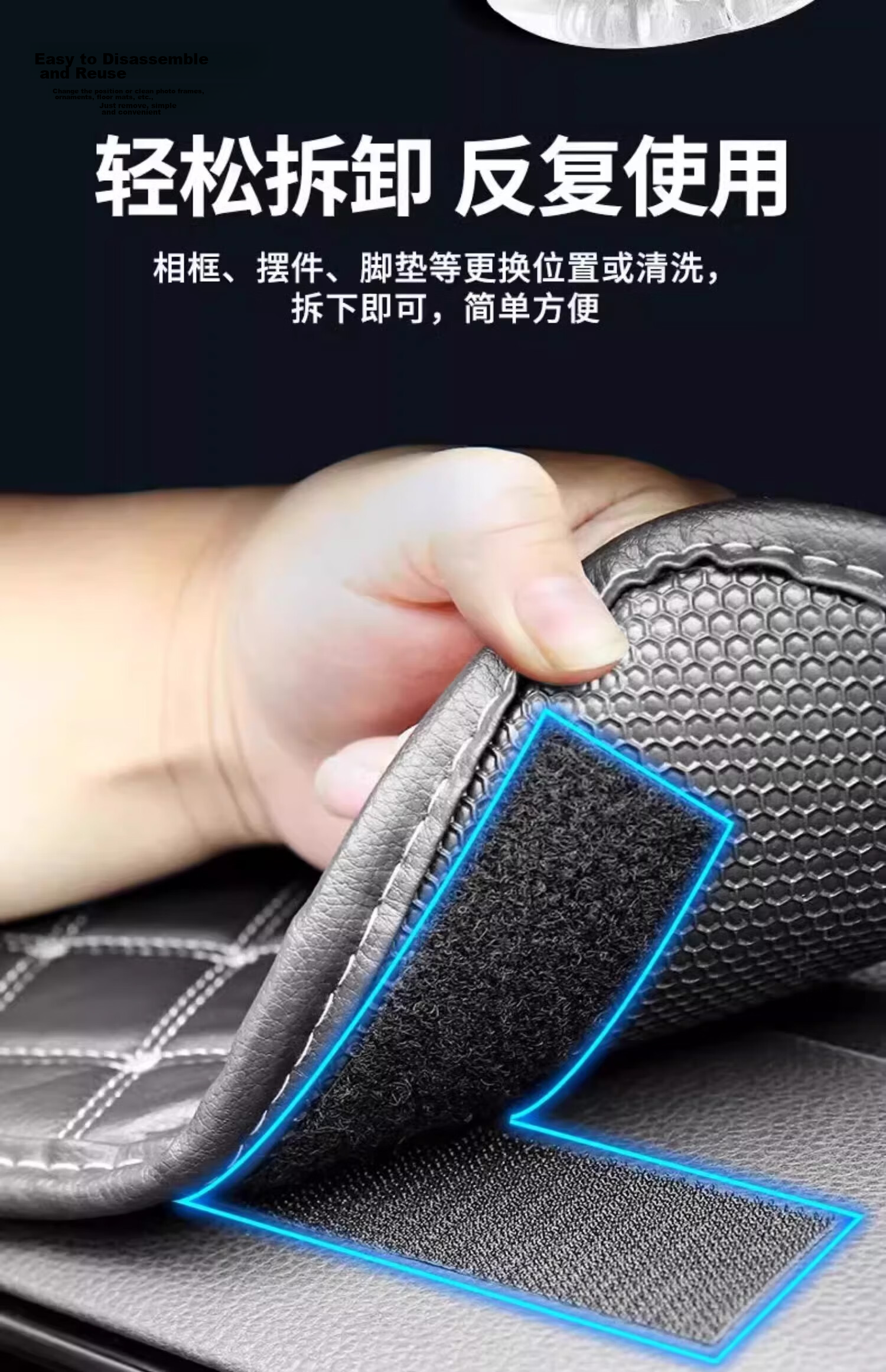 3M Adhesive Hook And Loop Tape, Double-Sided Self-Adhesive Strong Backing for Home And Car Use, Parent-Child Buckle, Heat-Resistant Foot Pad Fixation Sticker, Round Φ32mm 7