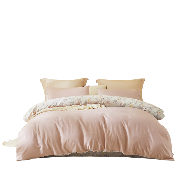 LOVO Luolai Home Textile 100% Cotton Four-Piece Bedding Set Double Bed Sheet Quilt Cover 220*240cm