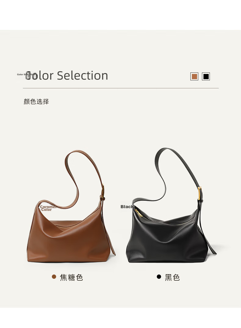 Viney Large Capacity Cowhide Tote Bag for Women Shoulder Crossbody Underarm Bag Birthday Gift High-End Feel for Girlfriend Wife 10