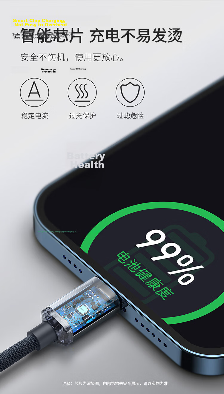 Baseus Apple Data Cable PD20W Fast Charging Type-C to Lightning Cable for iPhone 14/13 Pro Max/12/11 Car Charger 1.2m Black 11