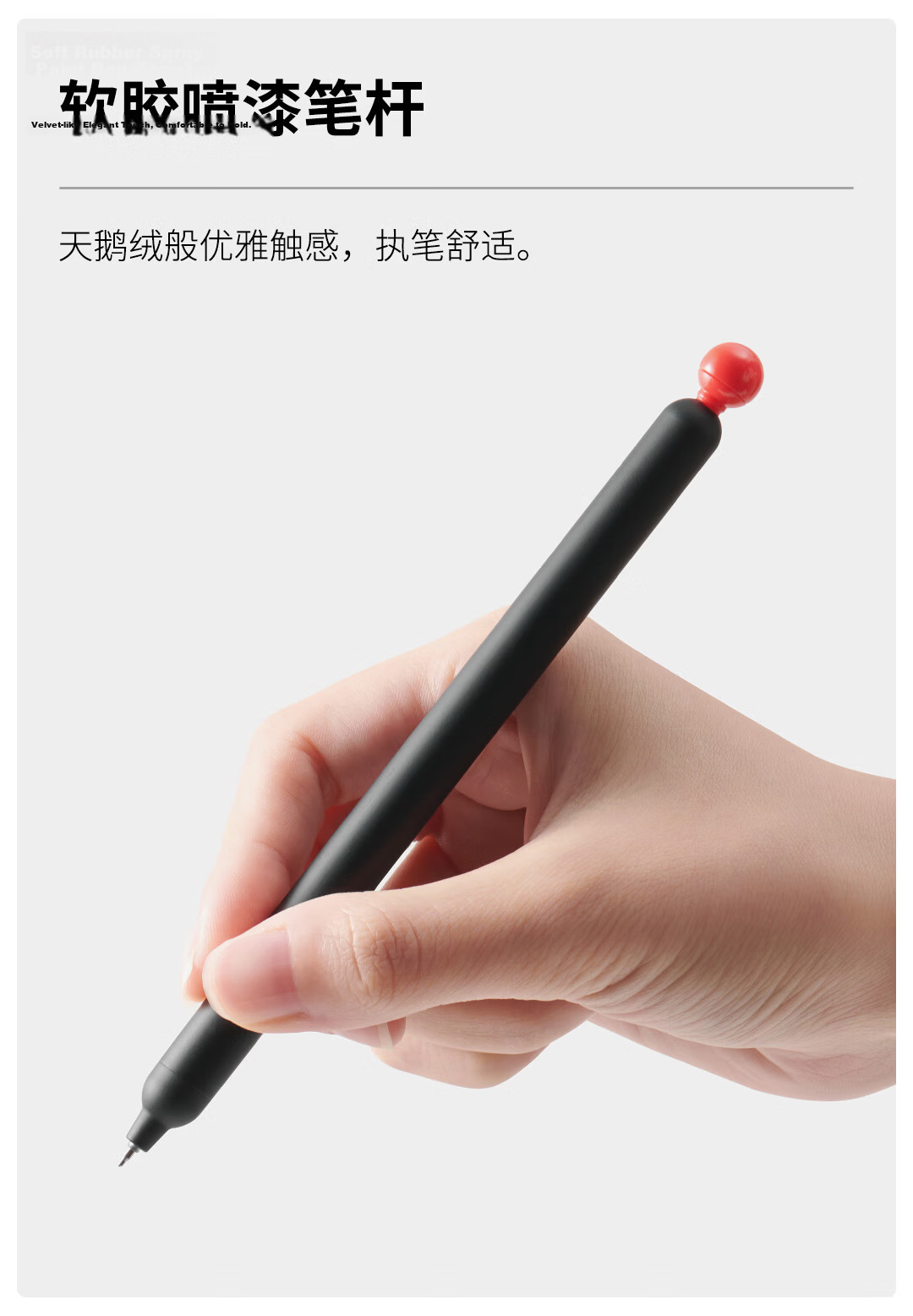 KACO POPUP Lingyue 0.5mm Black Gel Pen, Aesthetically Pleasing Niche Black Ink Pen, Retractable Quick-Drying Signature Pen, Student Exam Writing Pen, Light Gray Barrel, 1 Piece 10