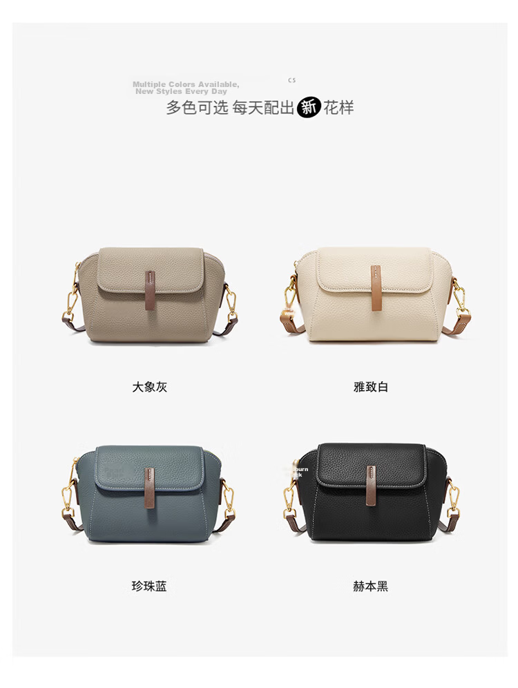 Aokang Women's Bag 2026 Trendy Cowhide Small Square Light Luxury Crossbody Shoulder Bag Birthday Gift for Girlfriend Wife 6