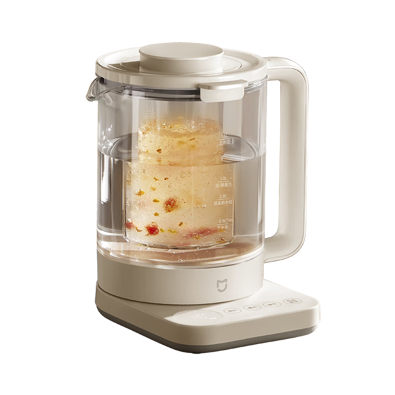 Mijia Xiaomi Health Kettle S2 Electric Water Boiler Temperature Control Kettle Tea Maker Milk Warmer with Stewing Pot + 316L Filter 1.5L Health Kettle for Home and Office