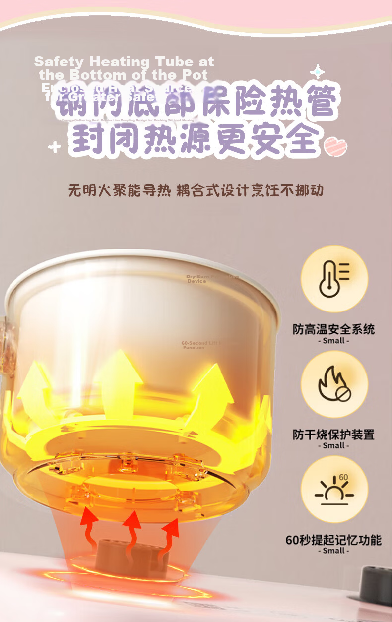 Royalstar Electric Cooking Pot And Steamer Set for Children's Real Cooking, Birthday Gift, Mini Kitchen Real Cooking for Ages 7-14, Children's Day Gift, Multifunctional Pot BG600A-24 Mengzhi Little Kitche 9