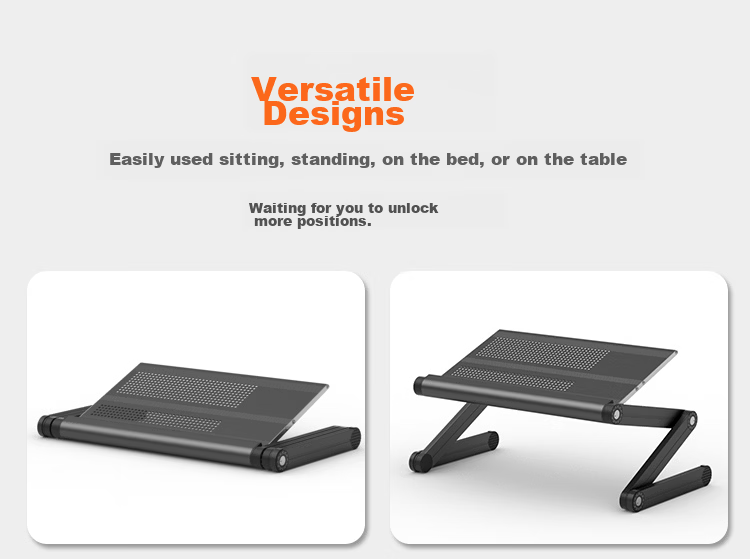 NVV Laptop Stand, Standing Desk with Adjustable Height, Monitor Riser, Bed Computer Desk, Foldable Sofa Lazy Desk, Study Table, Reading Stand NP-11H 10