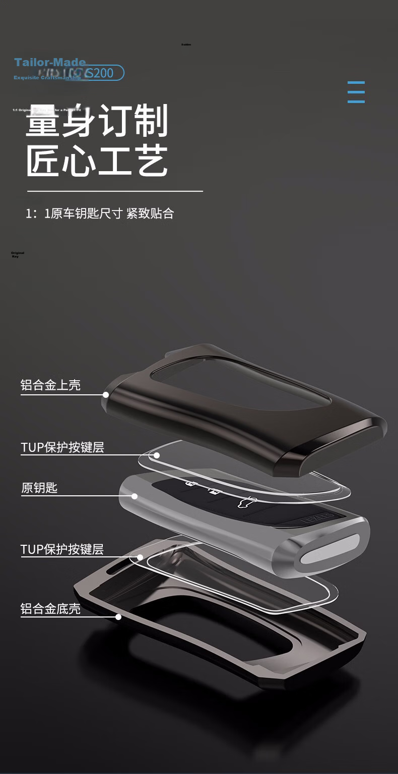 Digalun Lexus ES200 Car Key Cover UX260h Case NX300h Keychain RX450h Shell LS500h Premium CT200h Full Wrap Space Gray with Genuine Leather Buckle 7
