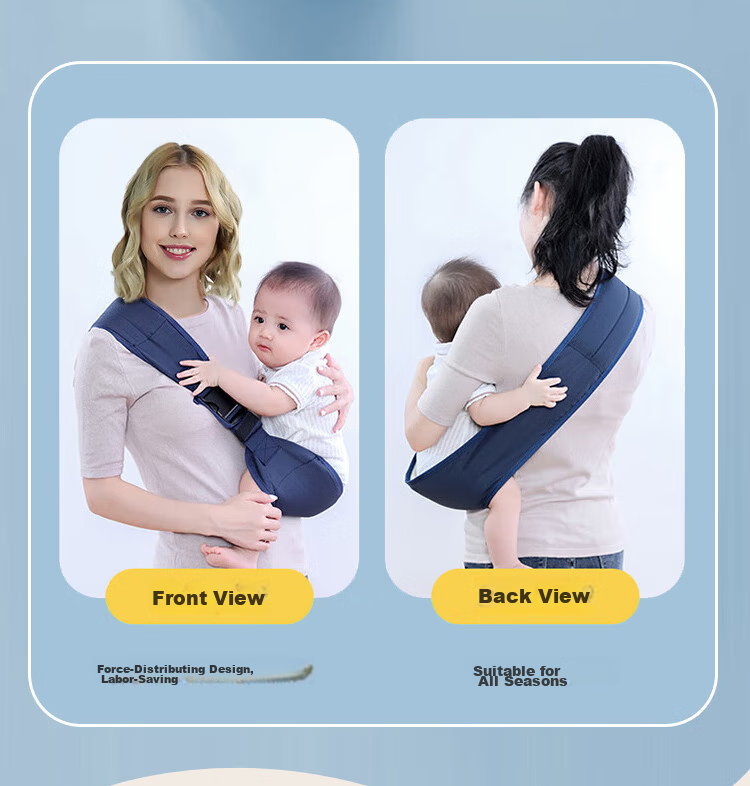 Baoshi Baby Carrier, Ergonomic Design for Carrying Infants, Double Shoulder Cross-Front Style, Shock-Absorbing, Non-Slip, Suitable for All Seasons, 0-36 Months Old Children's Waist Seat 6