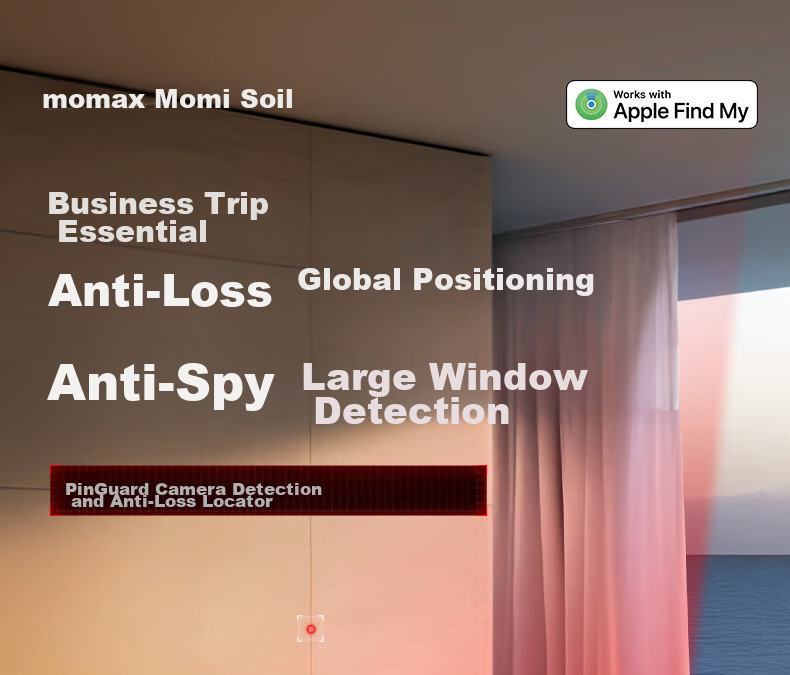 MOMAX Hotel Camera Detector, Anti-Peeping Anti-Recording Infrared Scanning Camera Detection Device, Anti-Monitoring Rechargeable Locator Tracker, Portable Suitable for Hotels, Inns And Homestays 1