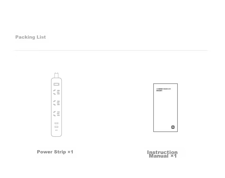 MI Mijia Power Strip 20W Fast Charging Version (2A1C) USB Socket Extension Cord 1.8m for MI Band 7/Watch/Redmi K90 14