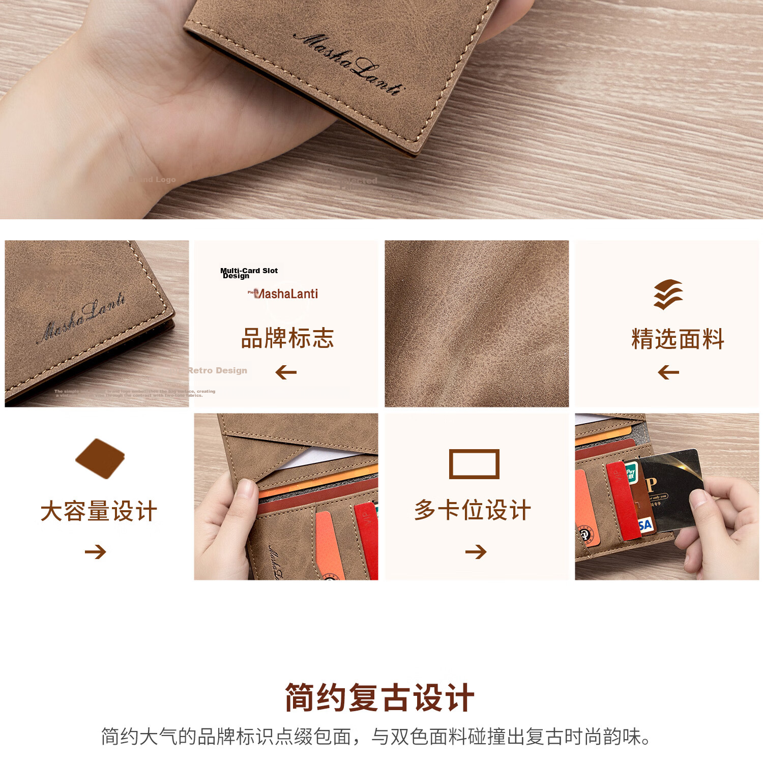 MashaLanti Ultra-Thin Mini Card Holder Men's Business Card Case Driving License Wallet Men's Bank Card Holder Premium Birthday Gift 4