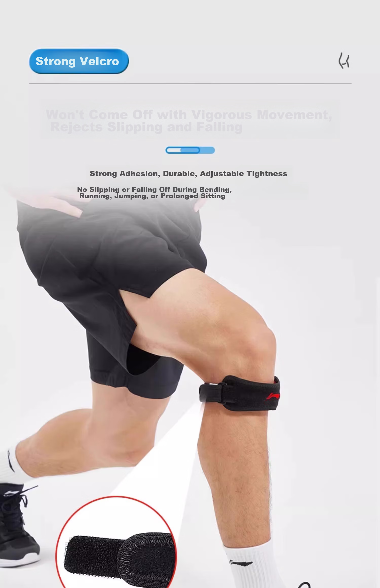 Li-Ning Patellar Strap, Sports Running Specific Patella Band, Knee Brace, Patella Protection Strap, Knee Support Belt for Men And Wome 21