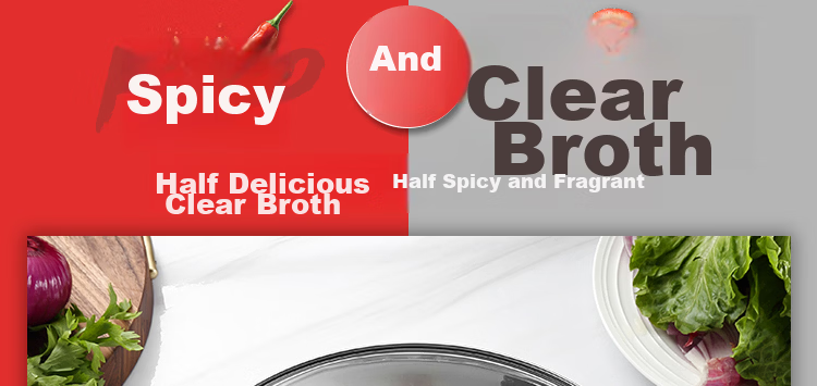 Maxcook Double-Sided Hot Pot, 32cm Thickened 304 Stainless Steel with Lid And Hot Pot Spoon, Compatible with Gas And Induction Cooktops, MCT963 4
