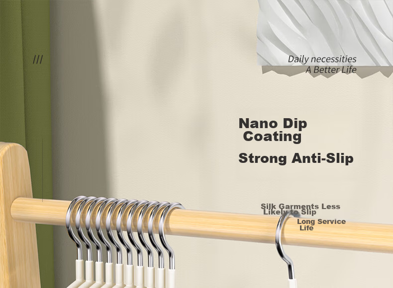 40,000 KM Household Non-Slip No-Trace Clothes Hangers, Dual-Use for Dry and Wet Clothes, 20 White Pieces 5
