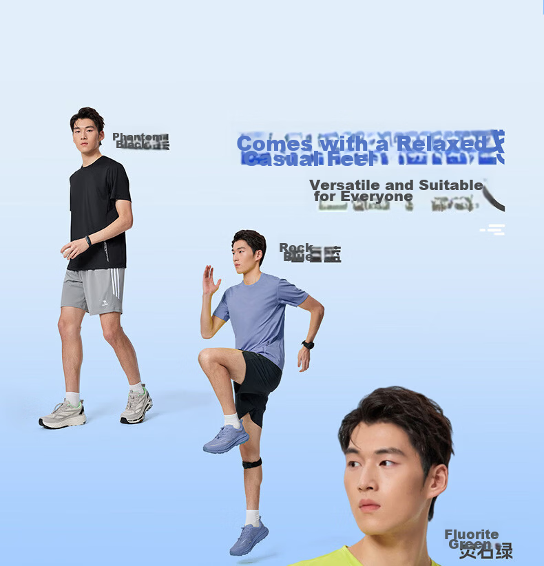 CAMEL Quick-Dry Sports T-Shirt Men Cooling Sun Protection Running Short Sleeve Top C16BAVL6021 Cold Moon Gray L 11