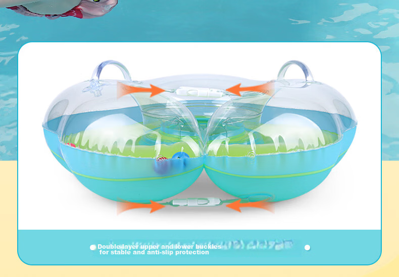 Swimbobo Infant Swimming Ring Neck Float, Anti-Rollover Neck Float, Baby Double Air Chamber Neck Ring, Newborn Swimming Ring BO1005L 16