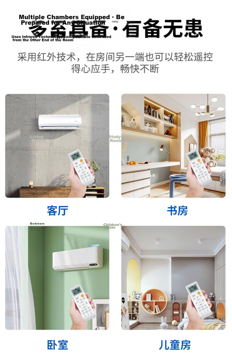NiChu Compatible Haier Air Conditioner Remote Control Universal for Wall-mounted, Cabinet, Central Air Conditioning, Leader, Little Champion, Commander 1.5HP 10