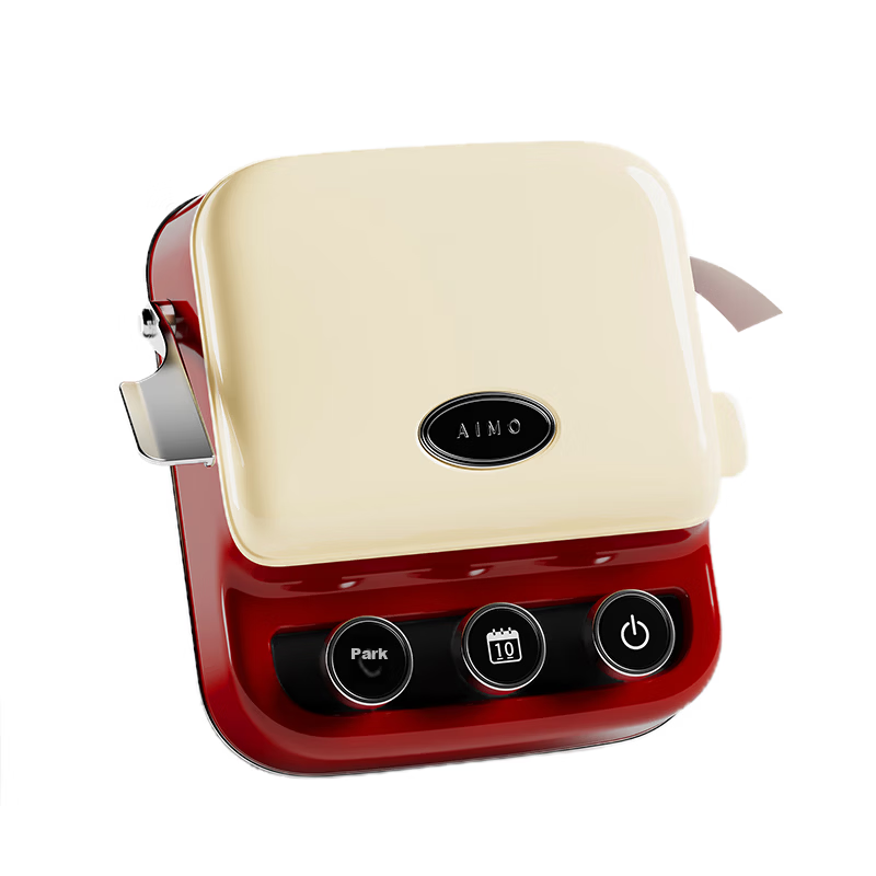 Aimo P15 Vintage Red Women's Day Gift Heat Transfer Label Printer Portable Transparent Luminous Switch Colorful Small Name Tag Printer for Home and Journaling