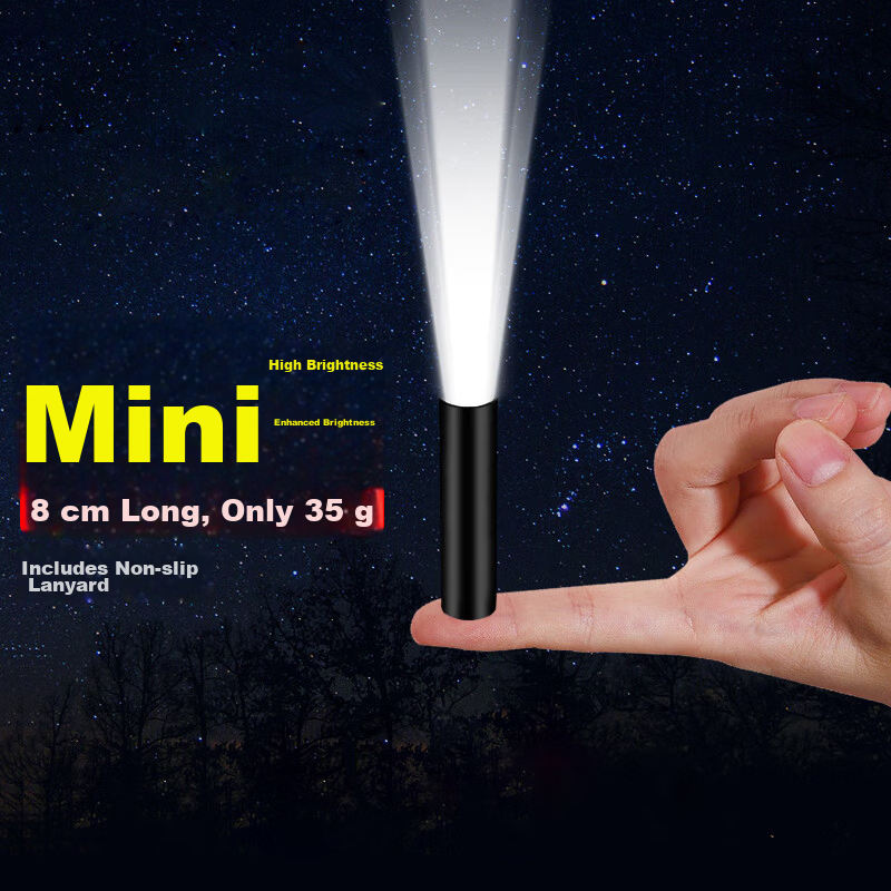 SHENYU High Brightness Mini Portable Multifunctional USB Rechargeable Flashlight for Home Outdoor Student Emergency Use