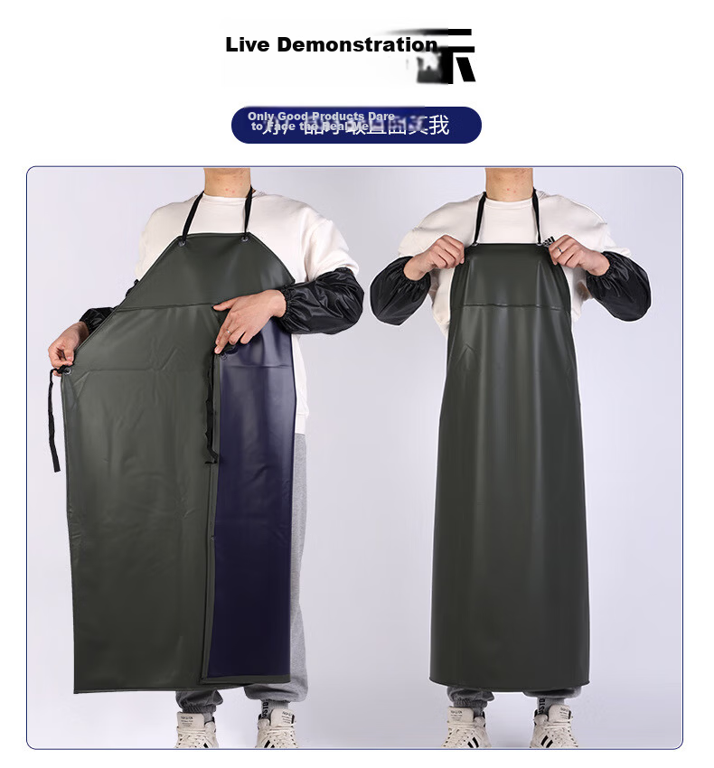 Minggu Chef's Half Apron, Chinese Cuisine Fashionable Unisex Work Restaurant Kitchen Half Apron, Chef's Half Apron CW679041 10