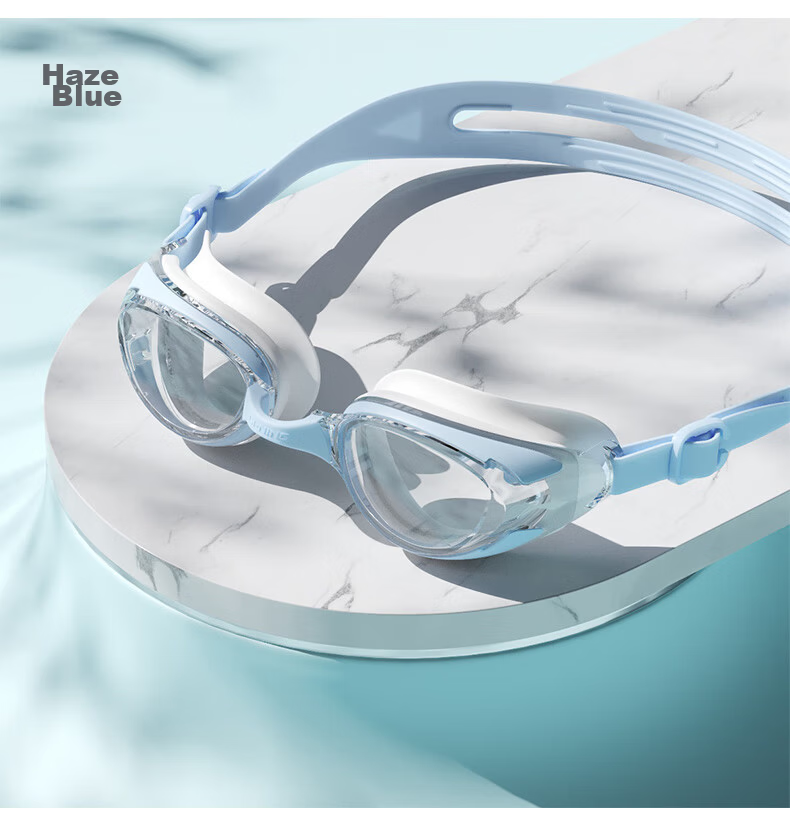 LI-NING Women's Swimming Goggles and Swim Cap Anti-Fog Men's High-Definition Swimming Glasses Prescription Swimming Goggles White 24-19 14