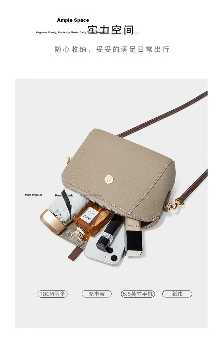 Aokang Women's Bag 2026 Trendy Cowhide Small Square Light Luxury Crossbody Shoulder Bag Birthday Gift for Girlfriend Wife 16