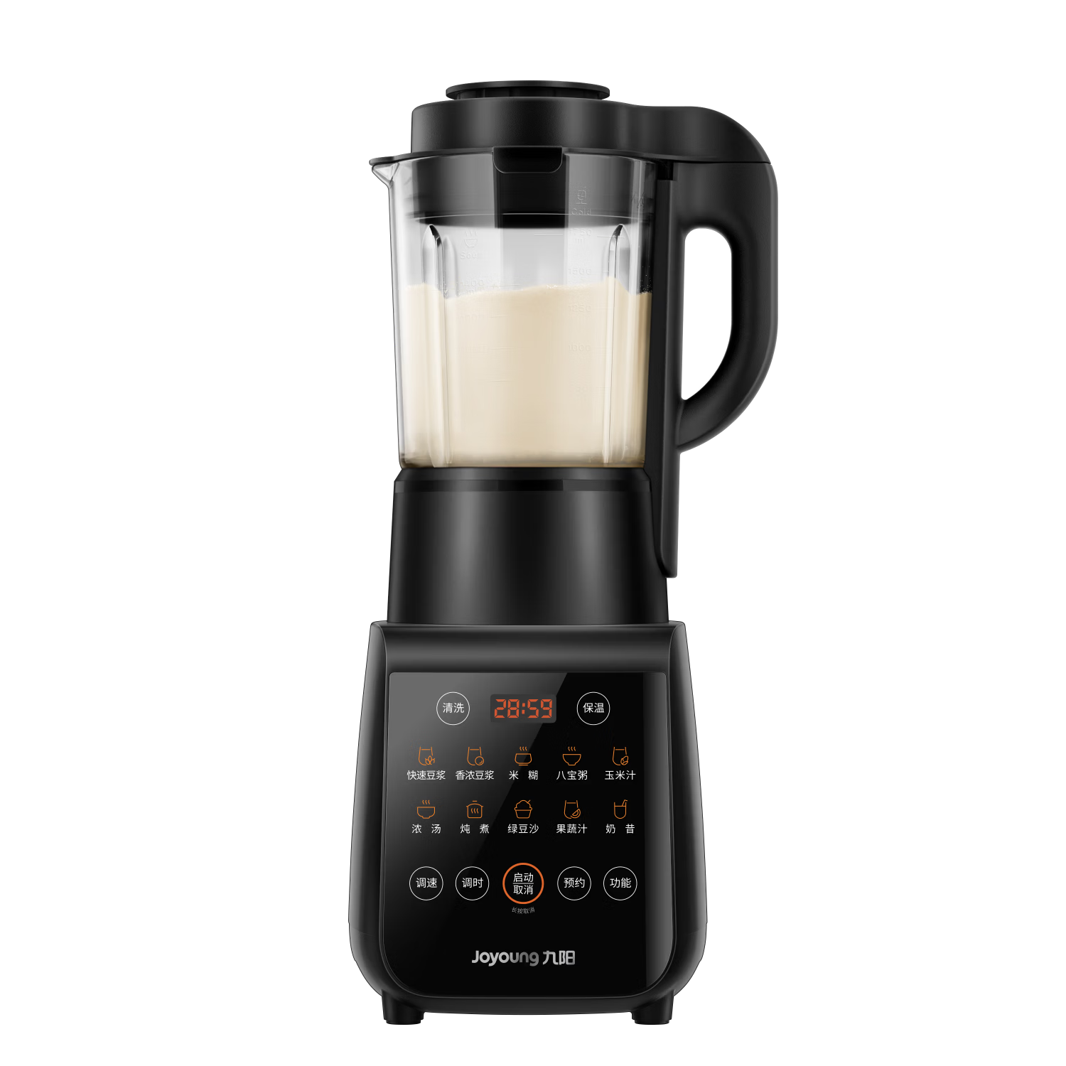 Joyoung Titanium Blender Household Quiet Fully Automatic Multifunctional Noise-Reducing Scheduled Soy Milk Maker Juicer Baby Food Processor 1.75L Multigrain for 3-5 People Gold Y915s