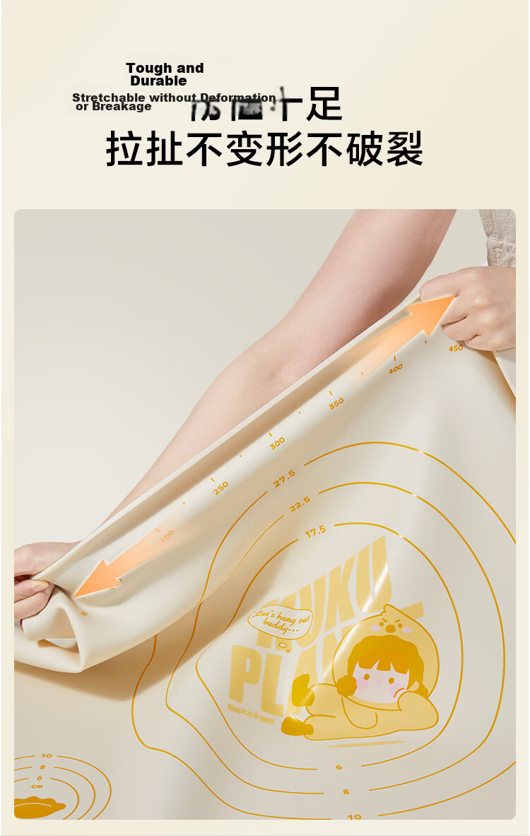 JD Original Dough Kneading Mat, Thickened Baking Silicone Mat with New National Standard, 99.9% Antibacterial Rate [80*60] 10