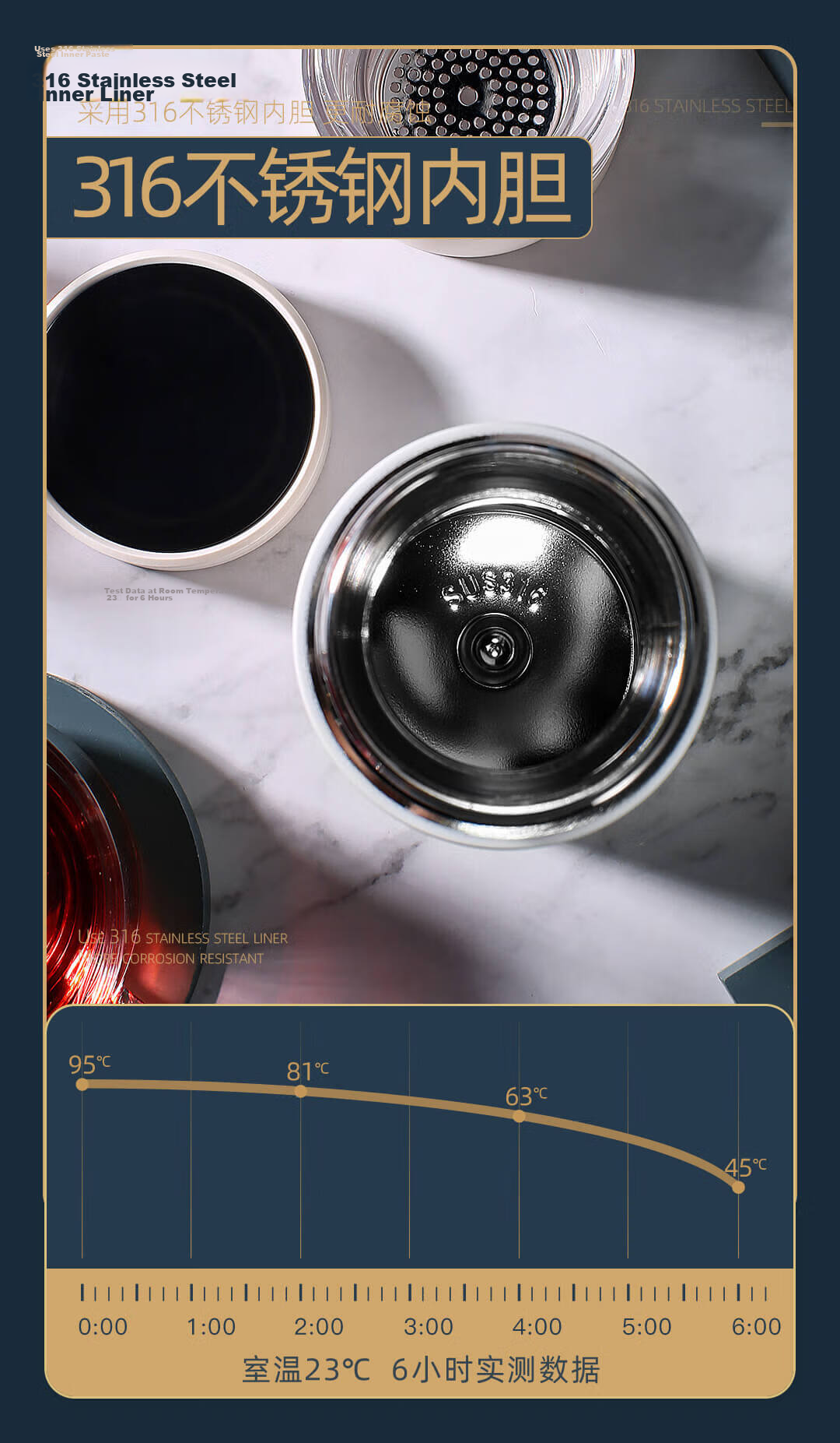 ZIPPO Insulated Tea Separation Temperature Display Smart Water Bottle Portable Stainless Steel Tea Cup Student Teacher's Day Gift 7