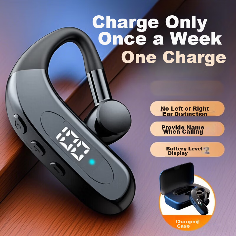 Guiyin K9 New True Wireless Bluetooth Earbuds with Charging Case, Ear-Hook Sports In-Ear Headphones, Long Battery Life, High-End Noise Cancelling, Compatible with Huawei, Oppo, Apple, Vivo