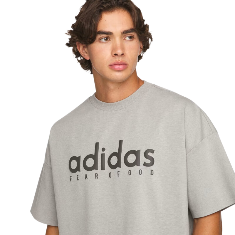 Adidas Fear of God Athletics Series QDJ Short Sleeve T-Shirt JZ4894 Light Gray XL Unisex