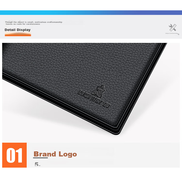 MEXICAN Genuine Top-Grain Leather Business Wallet for Men, Fashionable Short Wallet with Multiple Card Slots, Horizontal Design, Birthday Gift for Me 21