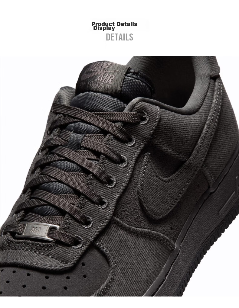 Nike Men's Air Force 1 AF1 New Shock Absorption Casual Sneakers IR0951-003 Black Size 43 2