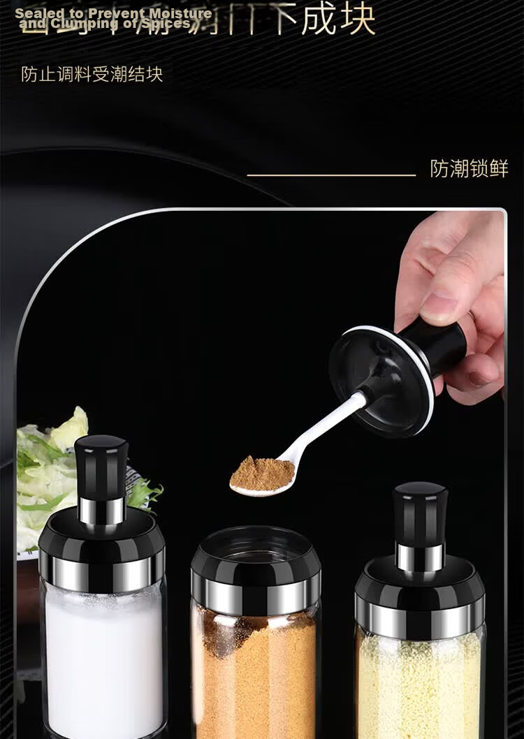Baijie Seasoning Bottle Salt Shaker BBQ Spice Jar Pepper Powder Container 200ml 4