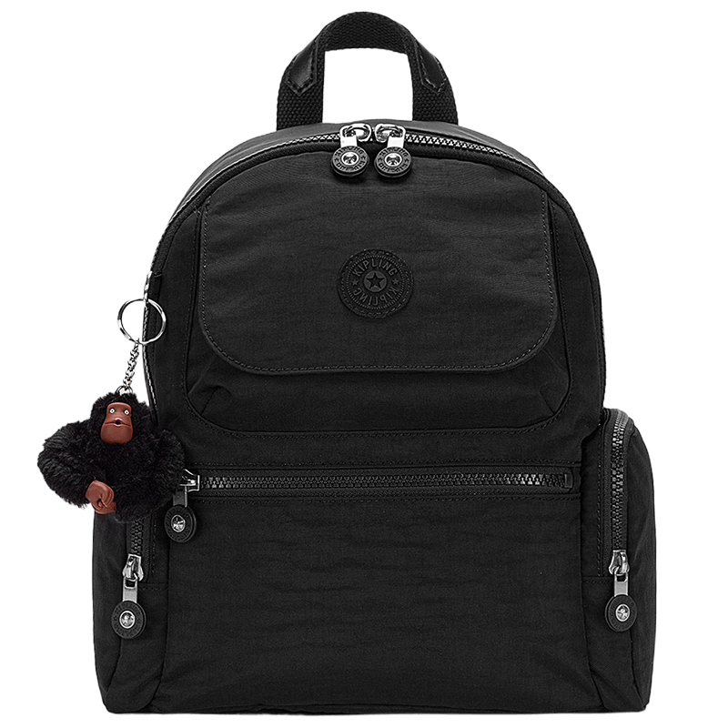 Kipling Multi-Compartment Backpack MATTA Deep Black Birthday Gift Student School Bag