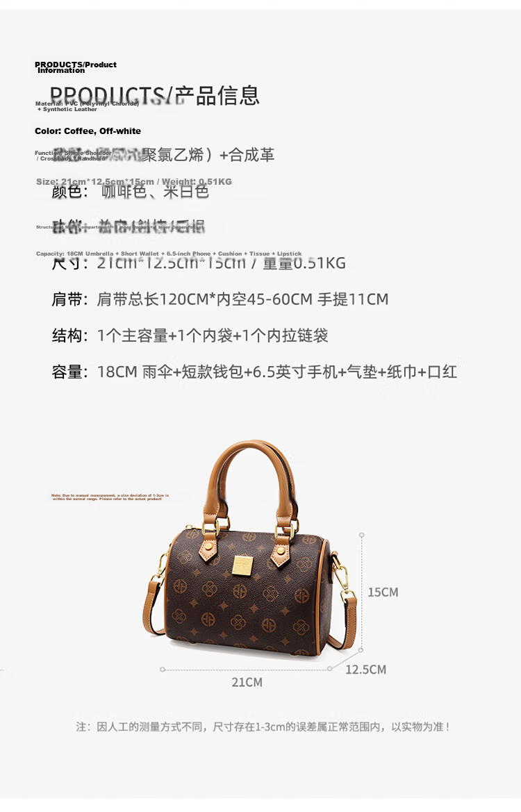 Aokang Women's Handbag, Trendy Boston Tote Bag, Light Luxury Crossbody Shoulder Bag, Birthday And 520 Gift for Girlfriend Or Wife 12