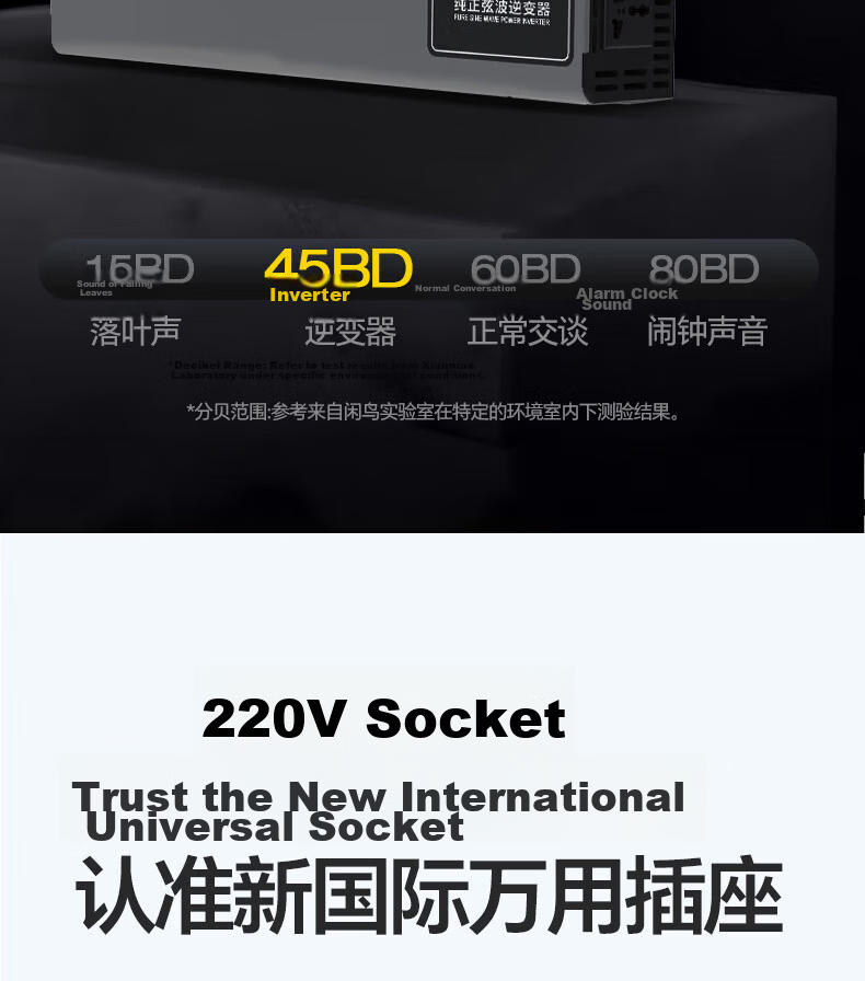 XIANNIAO Inverter, High-Power 72V to 220V Pure Sine Wave, 7000W Battery Tricycle Power Supply, Specialized for Street Vendors 25