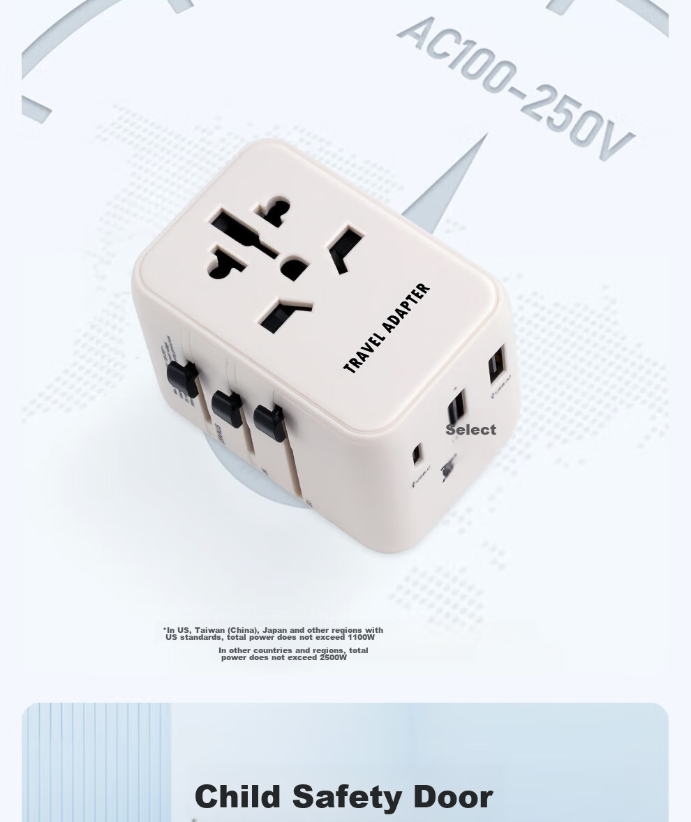Jingxuan JINGDONG, Own Brand, Global Multi-Country Travel Adapter Plug, Universal for Overseas Travel/Study Converter, Suitable for UK/EU/Australia/Japan/Hong Kong Standards 12