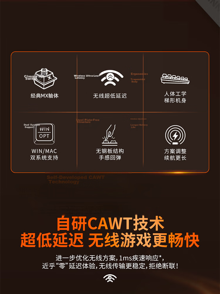 CHERRY MX2.0 PRO Mechanical Keyboard 108-Key Wireless Bluetooth Tri-Mode Gaming Keyboard for PC Office Valorant Delta Sky Blue Switch 3