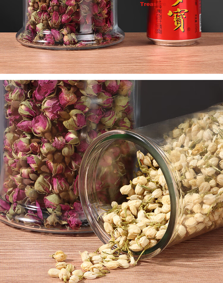 Baijie Glass Airtight Jars for Infusing Liquor, Thick Tangerine Peel Storage Jars, Grain Storage Jars, Coffee And Tea Canisters, Set of Two, 750ml Each 13