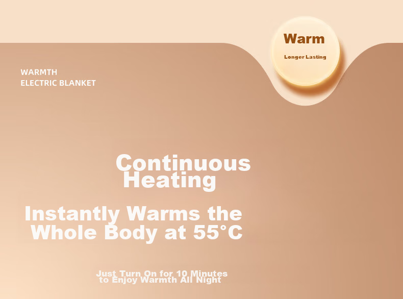 CHIGO Graphene 3C Certified Waterproof Electric Blanket for Single/Double Bed, Mite Removal and Quilt Drying, 1.5*1.2m, Dormitory Use 8