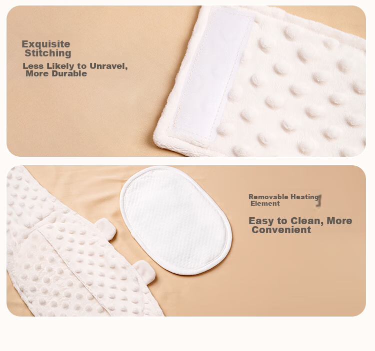 Aibao Baby Heating Pad Warm Belly Wrap 0-6 Months Infant Colic Relief Smart Constant Temperature White Moonlight S865 17
