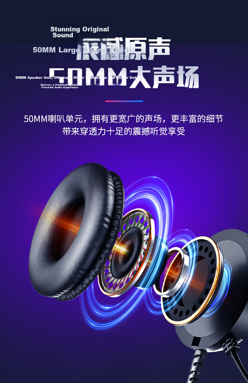 Saida Gaming Headset with Microphone, Over-Ear Design for E-Sports, Internet Cafes, Gaming, Sound Positioning, Music, Online Classes, Live Streaming, 3.5MM Wired Computer Headphones H-08 3