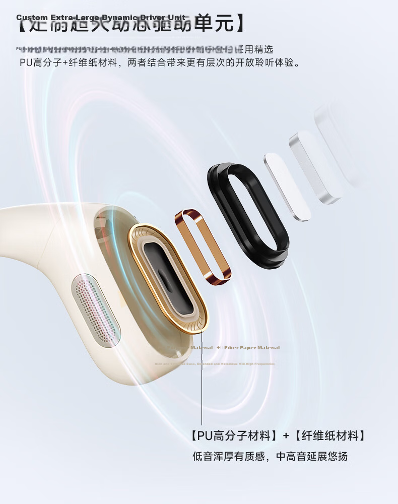 Edifier Flowers Zero Open Wireless Bluetooth Earphones Ear-hook Long Battery Life Comfortable Fit Energetic Pink Compatible with Apple Huawei Xiaomi 10