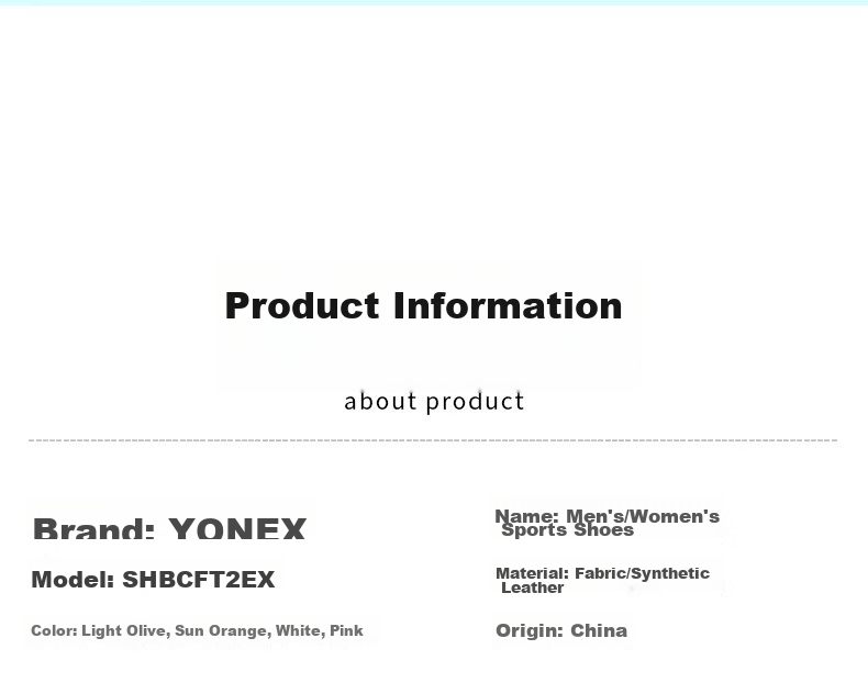 YONEX Badminton Shoes for Men And Women, Professional Shock-Absorbing Sports Shoes SHBCFT2EX White/blue 41 20