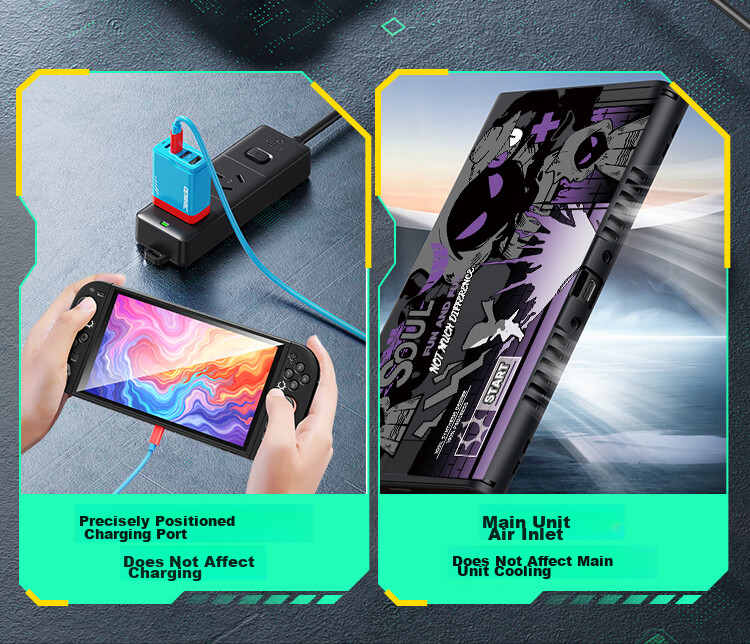 Jemdo Nintendo Switch 2 Protective Case NS2 Elevated Silicone Handle Split Skin-Friendly Shockproof Soft Cover Charging Dock Storage Bag Full Game Console Accessories Set 12